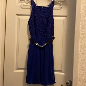 Blue sheath dress